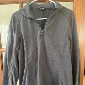 Women's Eastern Mountain Sports Grey Quarter Zip Pullover - Size Large